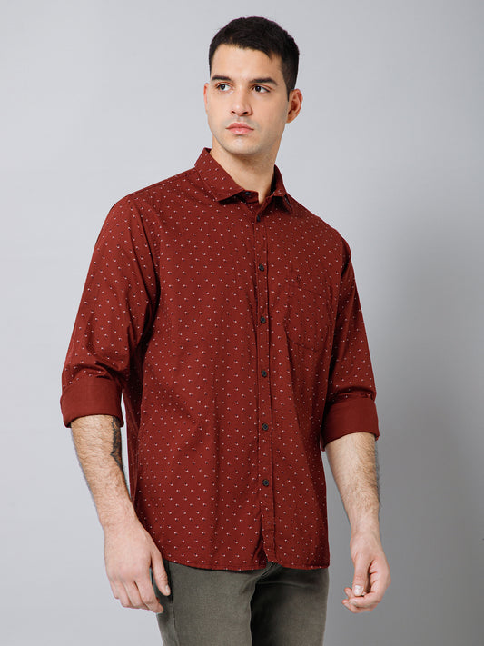 Casual Shirt for Men | Breathable & Soft with Color Fastness Regular Fit Spread Collar Neck Cotton Fabric Printed Pattern