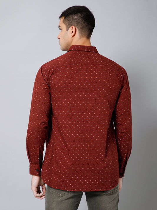 Casual Shirt for Men | Breathable & Soft with Color Fastness Regular Fit Spread Collar Neck Cotton Fabric Printed Pattern