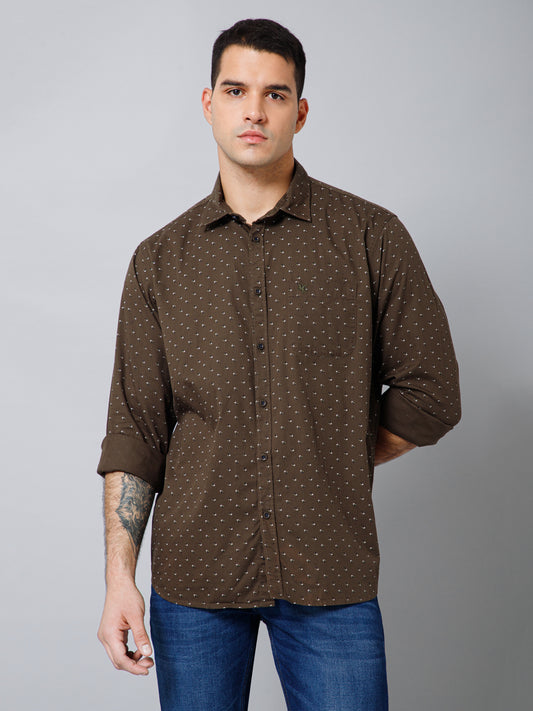 Casual Shirt for Men | Breathable & Soft with Color Fastness Regular Fit Spread Collar Neck Cotton Fabric Printed Pattern
