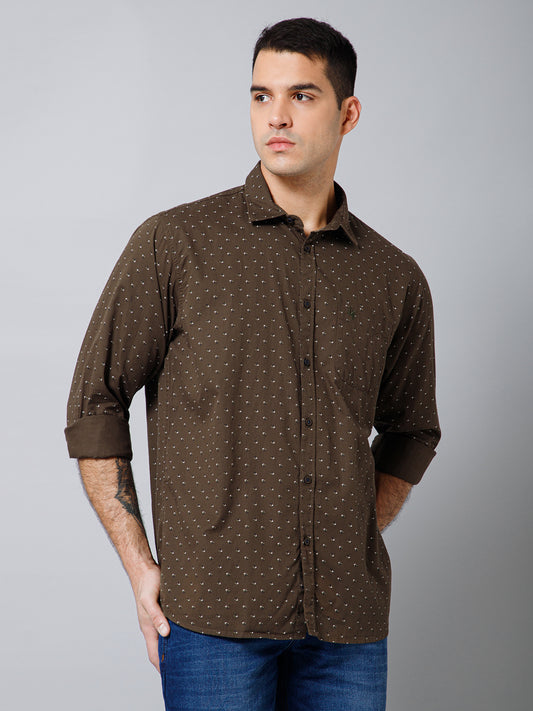 Casual Shirt for Men | Breathable & Soft with Color Fastness Regular Fit Spread Collar Neck Cotton Fabric Printed Pattern