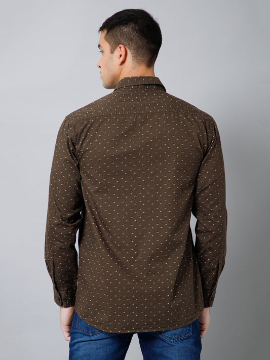 Casual Shirt for Men | Breathable & Soft with Color Fastness Regular Fit Spread Collar Neck Cotton Fabric Printed Pattern