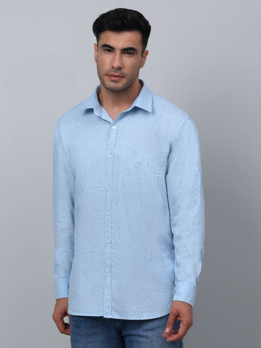 Casual Shirt for Men | Breathable & Soft with Color Fastness Regular Fit Spread Collar Neck Cotton Fabric Printed Pattern
