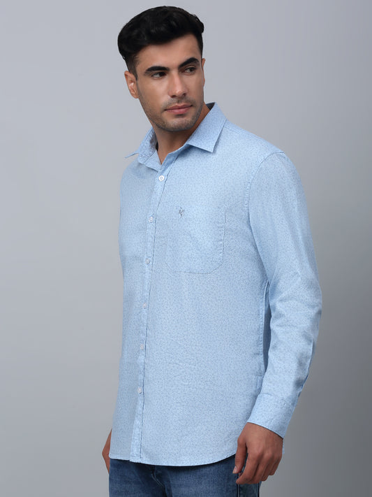 Casual Shirt for Men | Breathable & Soft with Color Fastness Regular Fit Spread Collar Neck Cotton Fabric Printed Pattern