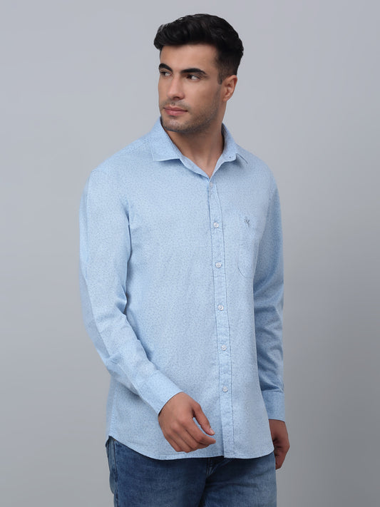 Casual Shirt for Men | Breathable & Soft with Color Fastness Regular Fit Spread Collar Neck Cotton Fabric Printed Pattern
