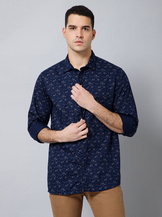 Casual Shirt for Men | Breathable & Soft with Color Fastness Regular Fit Spread Collar Neck Cotton Fabric Printed Pattern