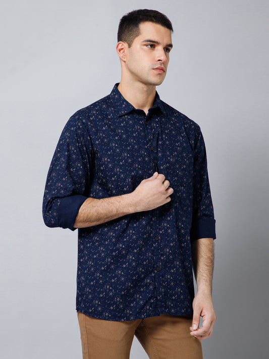 Casual Shirt for Men | Breathable & Soft with Color Fastness Regular Fit Spread Collar Neck Cotton Fabric Printed Pattern