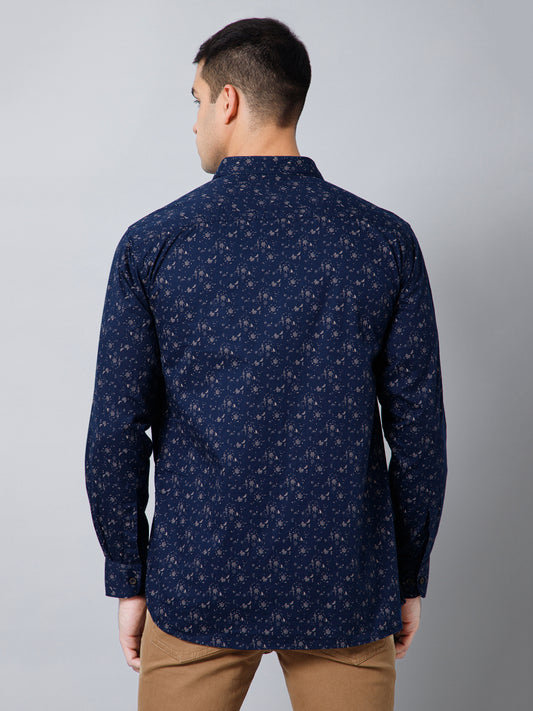 Casual Shirt for Men | Breathable & Soft with Color Fastness Regular Fit Spread Collar Neck Cotton Fabric Printed Pattern