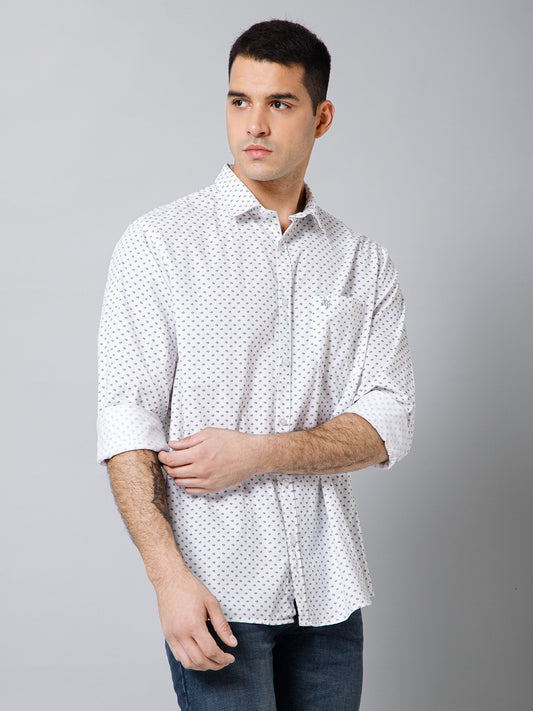 Casual Shirt for Men | Breathable & Soft with Color Fastness Regular Fit Spread Collar Neck Cotton Fabric Printed Pattern