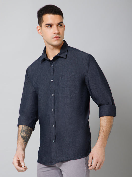 Casual Shirt for Men | Breathable & Soft with Color Fastness Regular Fit Spread Collar Neck Cotton Fabric Solid Pattern