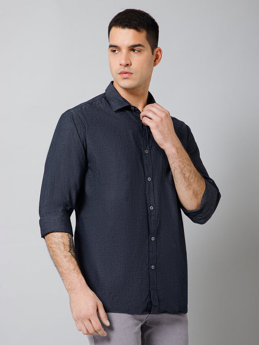Casual Shirt for Men | Breathable & Soft with Color Fastness Regular Fit Spread Collar Neck Cotton Fabric Solid Pattern