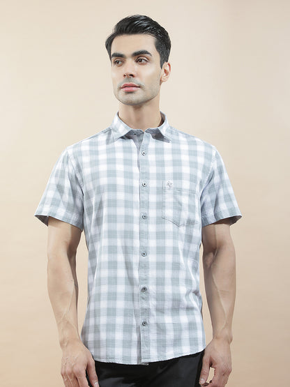 Casual Shirt for Men l Breathable & Soft with Color Fastness Regular Fit  Cotton Fabric Checkered Pattern
