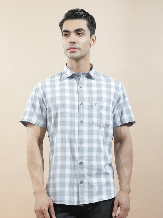 Casual Shirt for Men l Breathable & Soft with Color Fastness Regular Fit  Cotton Fabric Checkered Pattern