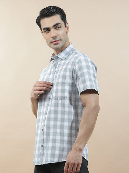 Casual Shirt for Men l Breathable & Soft with Color Fastness Regular Fit  Cotton Fabric Checkered Pattern
