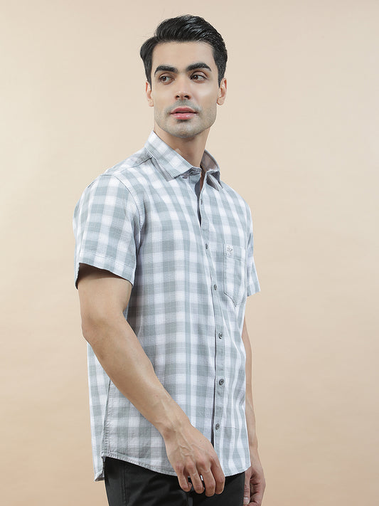 Casual Shirt for Men l Breathable & Soft with Color Fastness Regular Fit  Cotton Fabric Checkered Pattern