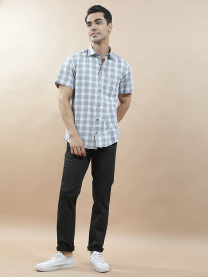 Casual Shirt for Men l Breathable & Soft with Color Fastness Regular Fit  Cotton Fabric Checkered Pattern