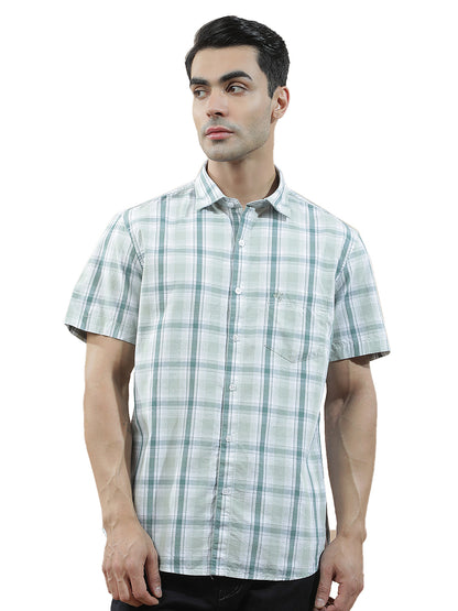 Casual Shirt for Men l Breathable & Soft with Color Fastness Slim Fit  Cotton Fabric Checkered Pattern