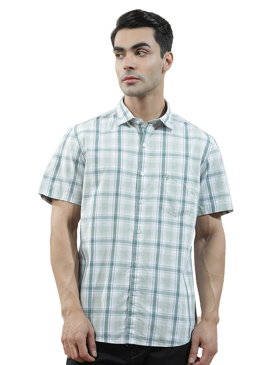 Casual Shirt for Men l Breathable & Soft with Color Fastness Slim Fit  Cotton Fabric Checkered Pattern