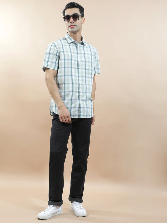 Casual Shirt for Men l Breathable & Soft with Color Fastness Slim Fit  Cotton Fabric Checkered Pattern