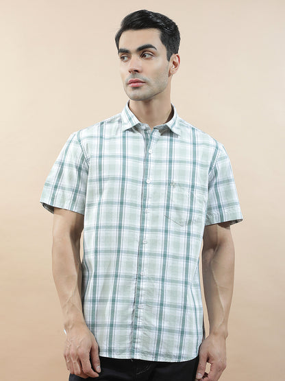 Casual Shirt for Men l Breathable & Soft with Color Fastness Slim Fit  Cotton Fabric Checkered Pattern
