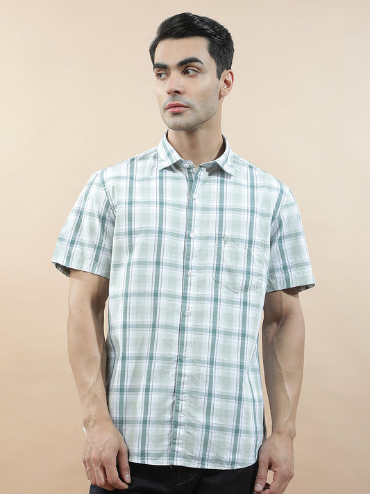 Casual Shirt for Men l Breathable & Soft with Color Fastness Slim Fit  Cotton Fabric Checkered Pattern