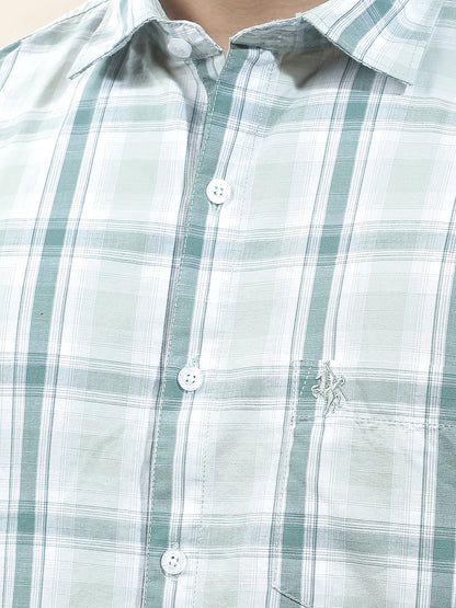 Casual Shirt for Men l Breathable & Soft with Color Fastness Slim Fit  Cotton Fabric Checkered Pattern
