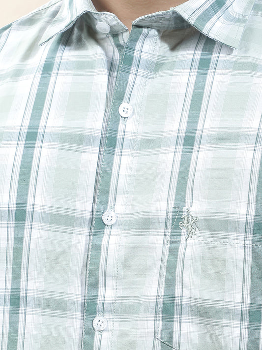 Casual Shirt for Men l Breathable & Soft with Color Fastness Slim Fit  Cotton Fabric Checkered Pattern