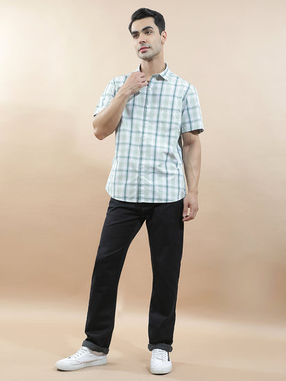 Casual Shirt for Men l Breathable & Soft with Color Fastness Slim Fit  Cotton Fabric Checkered Pattern