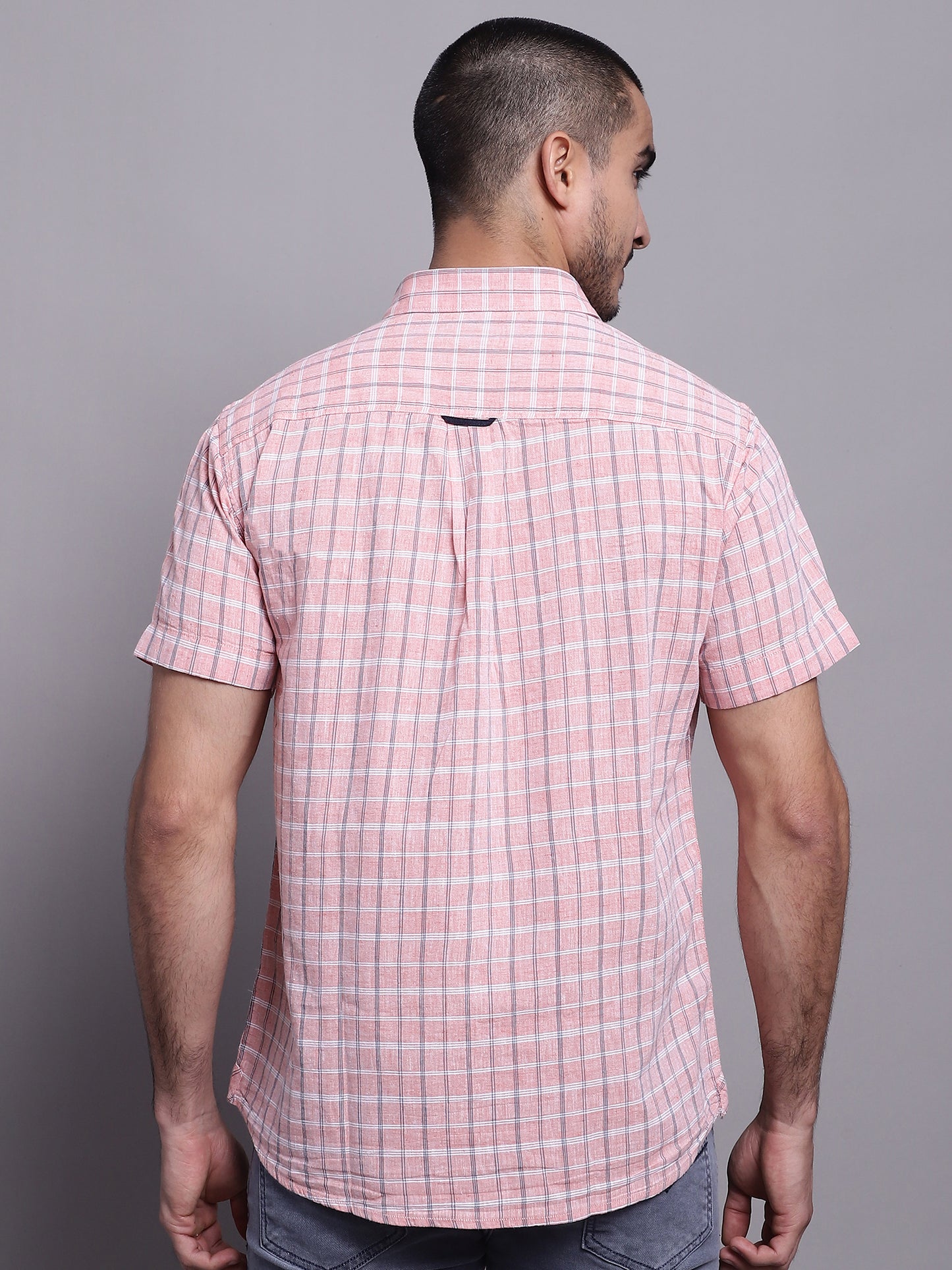 Cantabil Men Pink Casual Shirt (7137574617227)