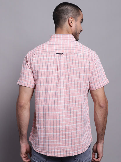 Cantabil Men Pink Casual Shirt (7137574617227)