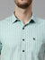 Cantabil Cotton Striped Green Half Sleeve Casual Shirt for Men with Pocket (7114263429259)