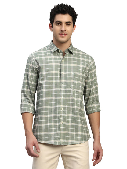 Casual Shirt for Men | Breathable & Soft with Color Fastness Regular Fit Spread Collar Neck Cotton Fabric Checkered Pattern