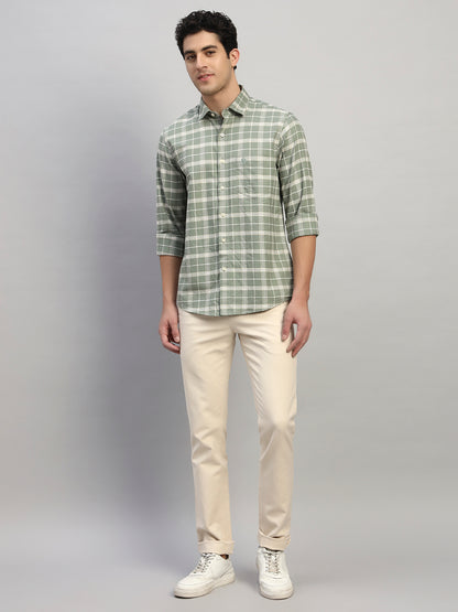 Casual Shirt for Men | Breathable & Soft with Color Fastness Regular Fit Spread Collar Neck Cotton Fabric Checkered Pattern