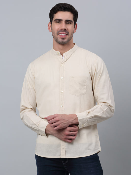 Casual Shirt for Men | Breathable & Soft with Color Fastness Regular Fit Spread Collar Neck Cotton Fabric Solid Pattern