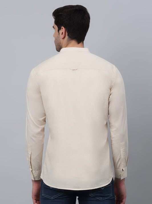 Casual Shirt for Men | Breathable & Soft with Color Fastness Regular Fit Spread Collar Neck Cotton Fabric Solid Pattern