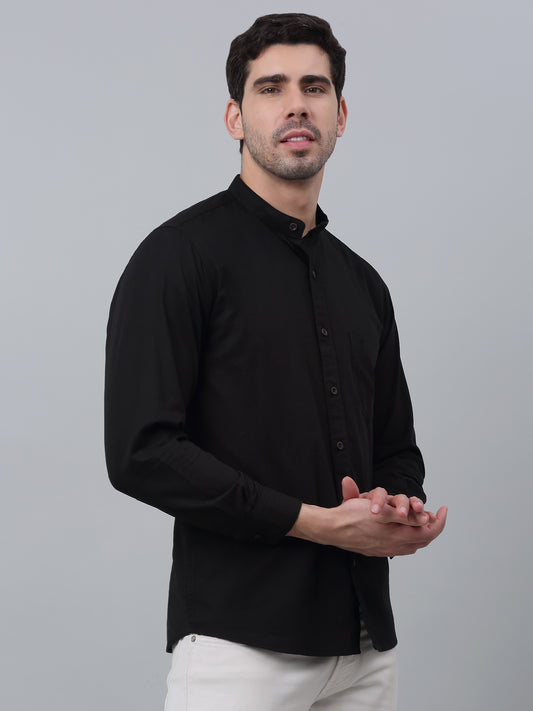 Casual Shirt for Men | Breathable & Soft with Color Fastness Regular Fit Spread Collar Neck Cotton Fabric Solid Pattern