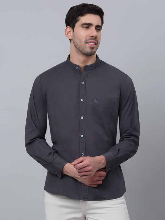 Casual Shirt for Men | Breathable & Soft with Color Fastness Regular Fit Spread Collar Neck Cotton Fabric Solid Pattern