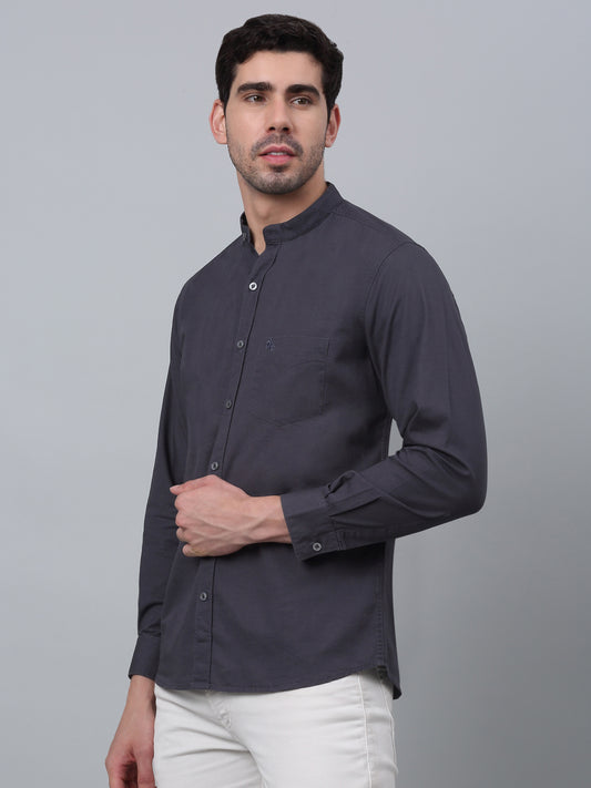 Casual Shirt for Men | Breathable & Soft with Color Fastness Regular Fit Spread Collar Neck Cotton Fabric Solid Pattern