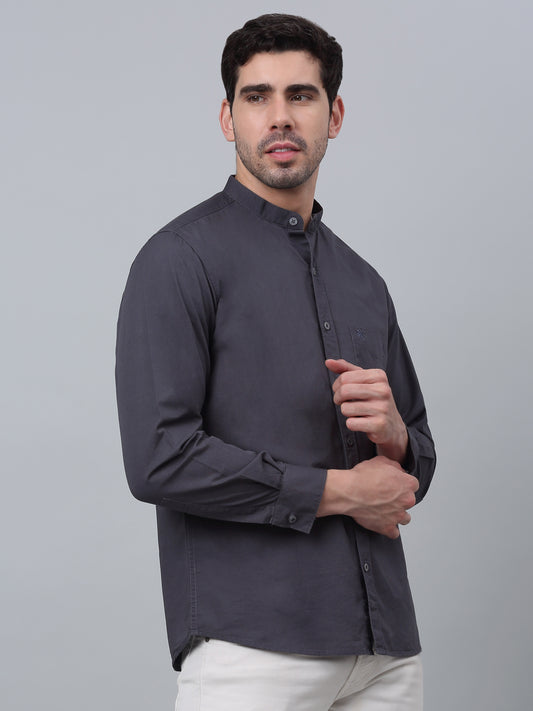 Casual Shirt for Men | Breathable & Soft with Color Fastness Regular Fit Spread Collar Neck Cotton Fabric Solid Pattern