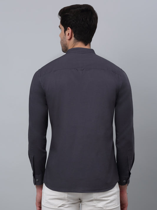 Casual Shirt for Men | Breathable & Soft with Color Fastness Regular Fit Spread Collar Neck Cotton Fabric Solid Pattern
