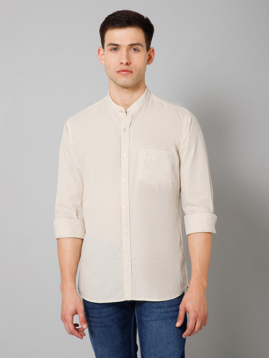 Casual Shirt for Men | Breathable & Soft with Color Fastness Regular Fit Spread Collar Neck Cotton Fabric Solid Pattern