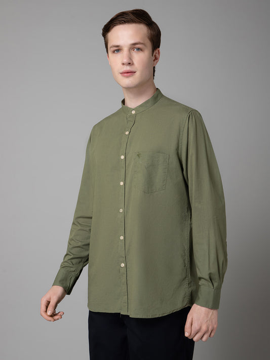 Casual Shirt for Men | Breathable & Soft with Color Fastness Regular Fit Spread Collar Neck Cotton Fabric Solid Pattern