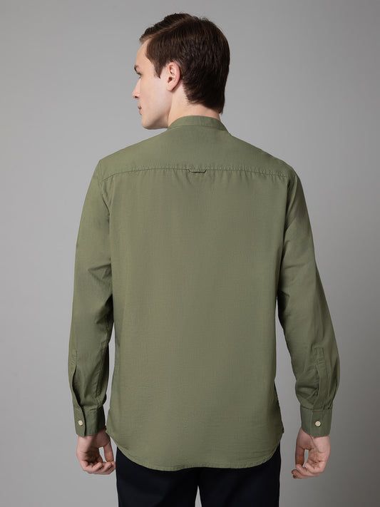 Casual Shirt for Men | Breathable & Soft with Color Fastness Regular Fit Spread Collar Neck Cotton Fabric Solid Pattern