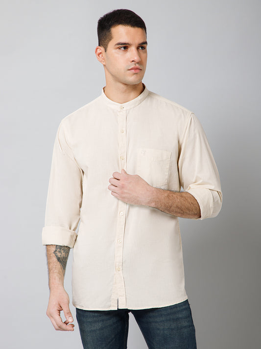 Casual Shirt for Men | Breathable & Soft with Color Fastness Regular Fit Spread Collar Neck Cotton Fabric Solid Pattern