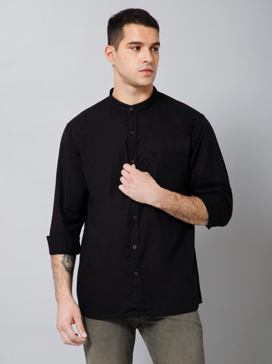 Casual Shirt for Men | Breathable & Soft with Color Fastness Regular Fit Spread Collar Neck Cotton Fabric Solid Pattern