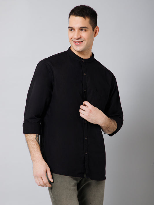 Casual Shirt for Men | Breathable & Soft with Color Fastness Regular Fit Spread Collar Neck Cotton Fabric Solid Pattern