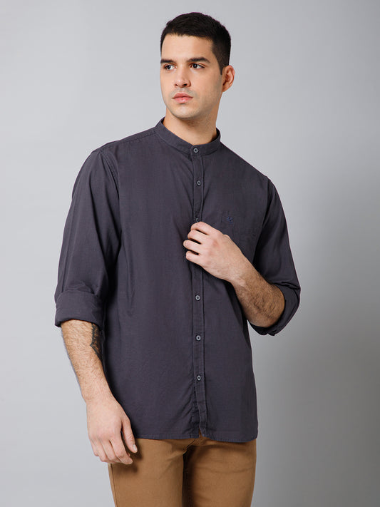Casual Shirt for Men | Breathable & Soft with Color Fastness Regular Fit Spread Collar Neck Cotton Fabric Solid Pattern