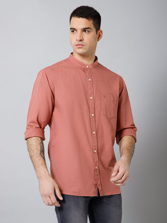 Casual Shirt for Men | Breathable & Soft with Color Fastness Regular Fit Spread Collar Neck Cotton Fabric Solid Pattern