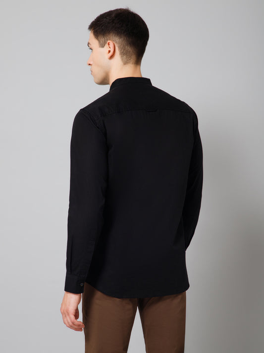 Casual Shirt for Men | Breathable & Soft with Color Fastness Regular Fit Spread Collar Neck Cotton Fabric Solid Pattern