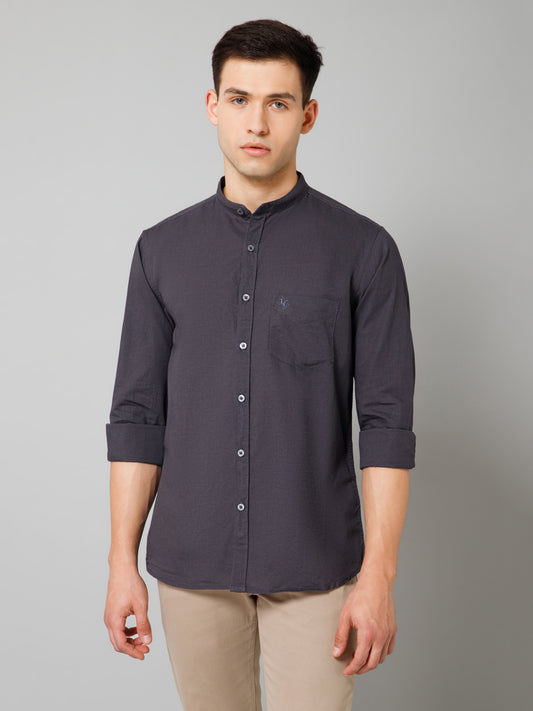Casual Shirt for Men | Breathable & Soft with Color Fastness Regular Fit Spread Collar Neck Cotton Fabric Solid Pattern