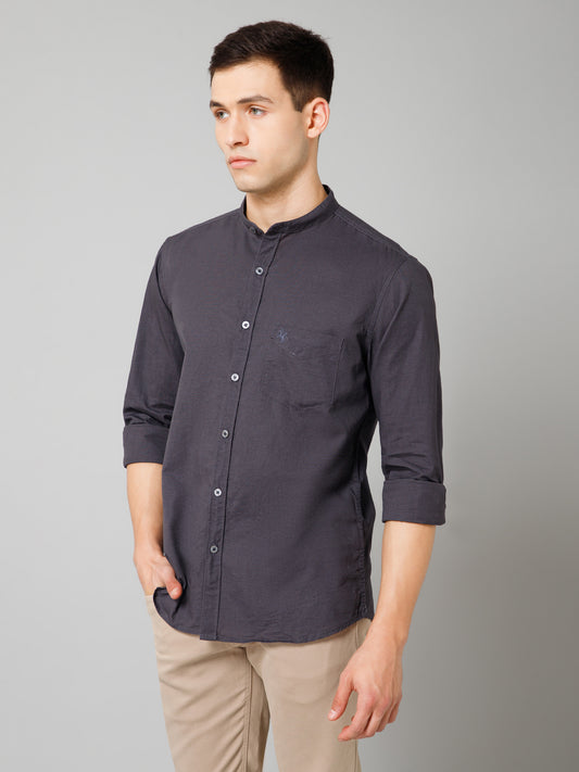 Casual Shirt for Men | Breathable & Soft with Color Fastness Regular Fit Spread Collar Neck Cotton Fabric Solid Pattern